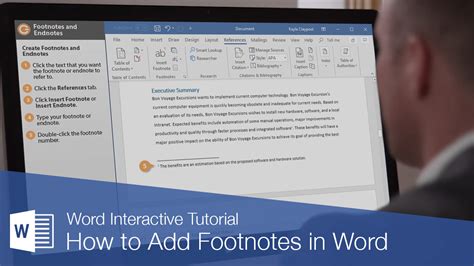how to include footnotes in word