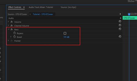 how to increase bass in premiere pro