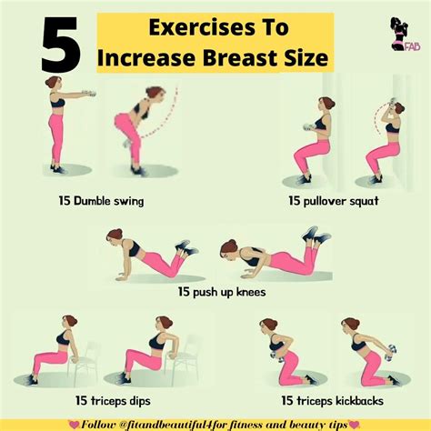 how to increase breast size in exercise
