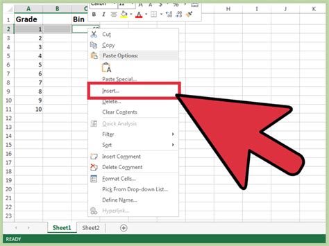 how to insert a row in excel
