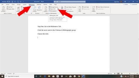 how to insert citation number in word