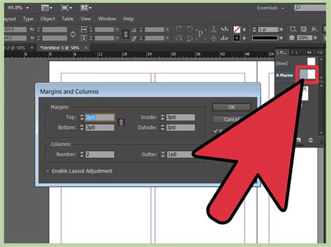 how to insert columns in indesign