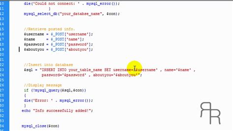 how to insert data using php