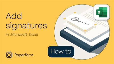 how to insert electronic signature in excel