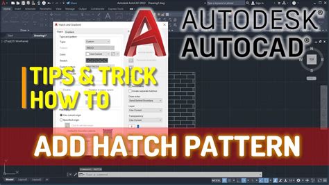 how to insert hatch pattern in autocad