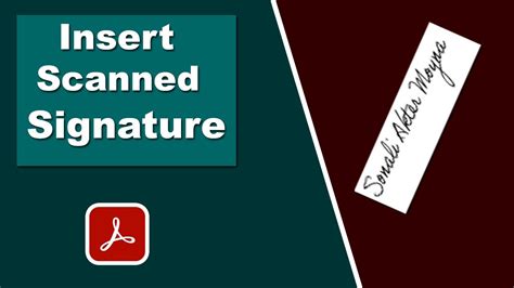 how to insert scanned signature in pdf