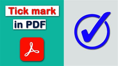 how to insert tick in pdf