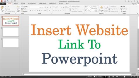 how to insert website link in powerpoint