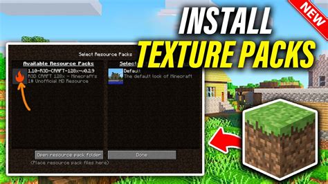 how to instal resource packs minecraft