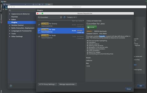 how to install cucumber plugin in intellij
