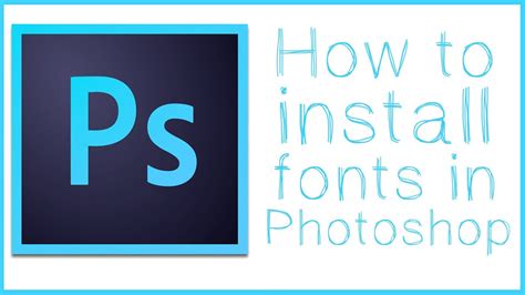 how to install fonts in photoshop