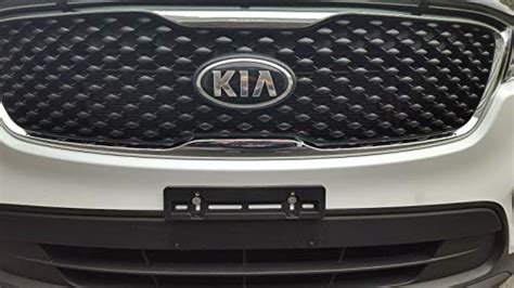 how to install front license plate on kia sorento