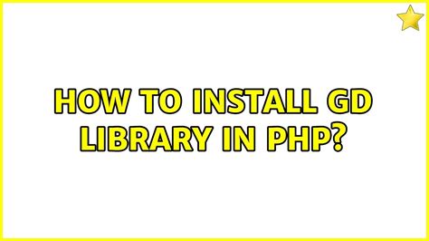 how to install gd library in php