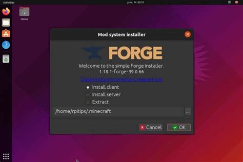 how to install minecraft forge on linux