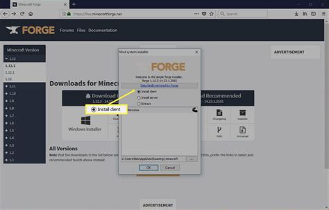 how to install minecraft forge with winrar