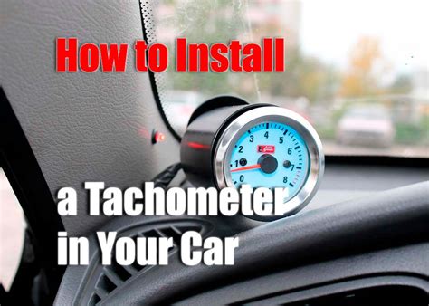 how to install tachometer in car