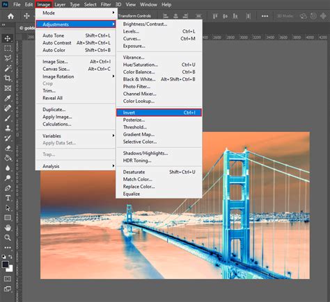 how to invert image in photoshop