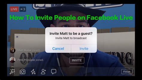 how to invite someone on facebook live