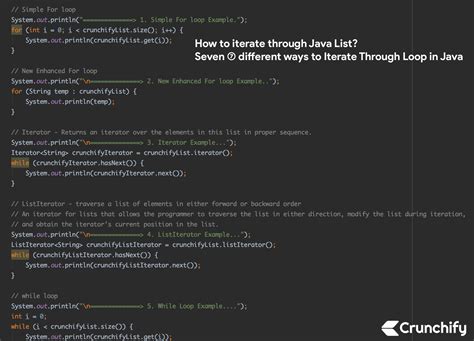 how to iterate through list in java