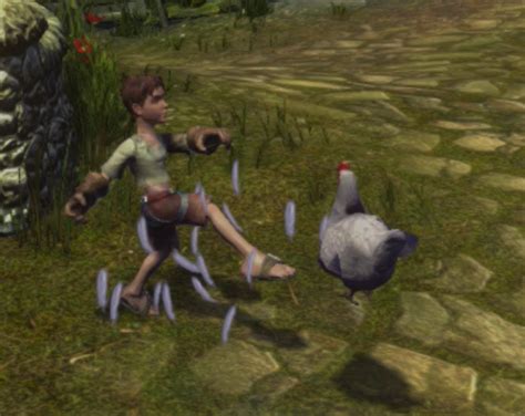 how to kick chickens in fable anniversary game