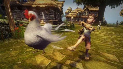 how to kick chickens in fable anniversary game