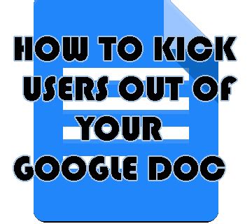 how to kick someone off a google doc