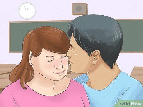 how to kiss a girl at school wikihow