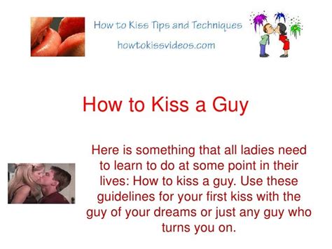 how to kiss a guy first kiss