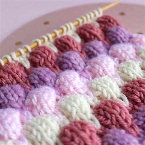 how to knit with bobble wool