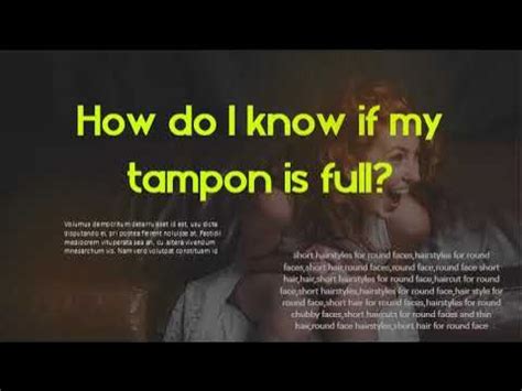 how to know tampon is full