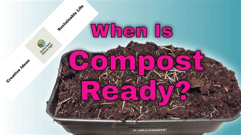 how to know when compost is ready