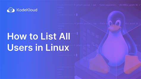 how to list all users in linux