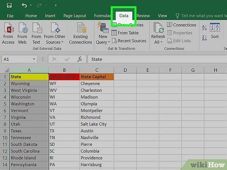 how to list alphabetically in excel