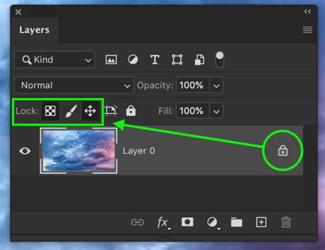 how to lock background layer in photoshop
