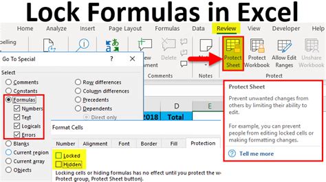 how to lock in excel