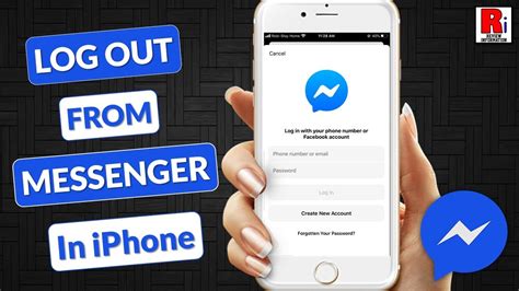 how to log out messenger iphone
