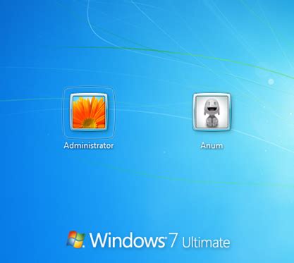 how to login with administrator in vista