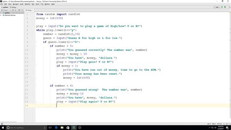 how to make a casino game in python