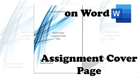 how to make a cover page of an assignment