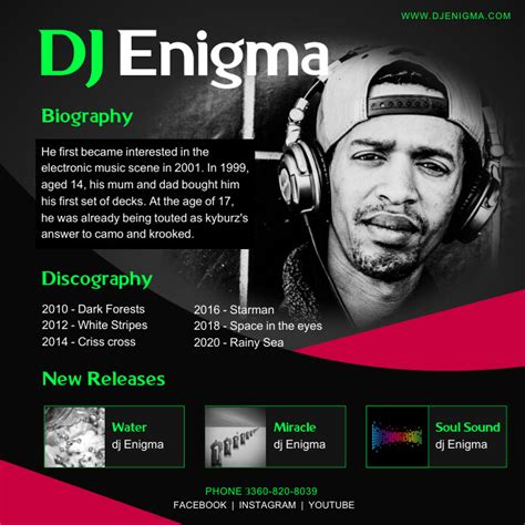 how to make a dj profile template