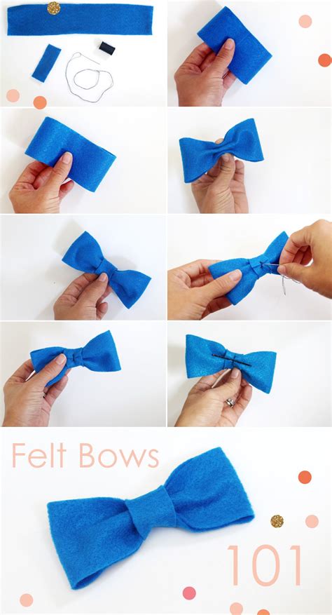 how to make a felt bow tie