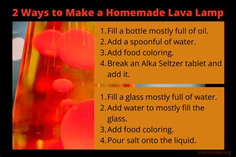 How To Make A Homemade Lava Lamp Bbc Science Lava Lamp - Science Lava Lamp