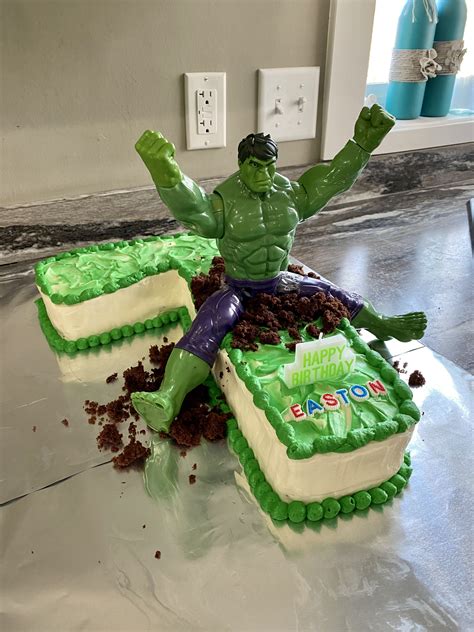 how to make a hulk cake