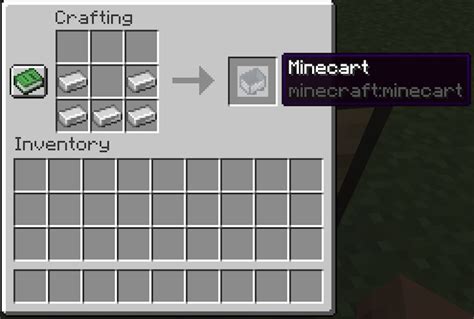 how to make a minecart in minecraft