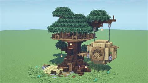 how to make a minecraft treehouse