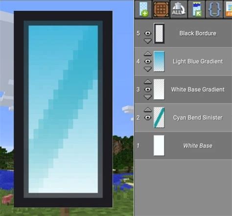 how to make a mirror banner in minecraft