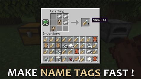 how to make a name tag minecraft