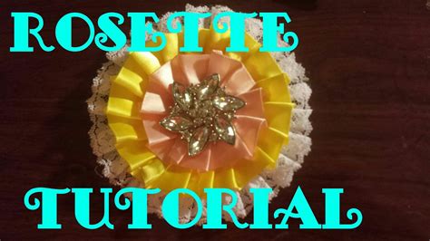 How To Make A Rosette For Button