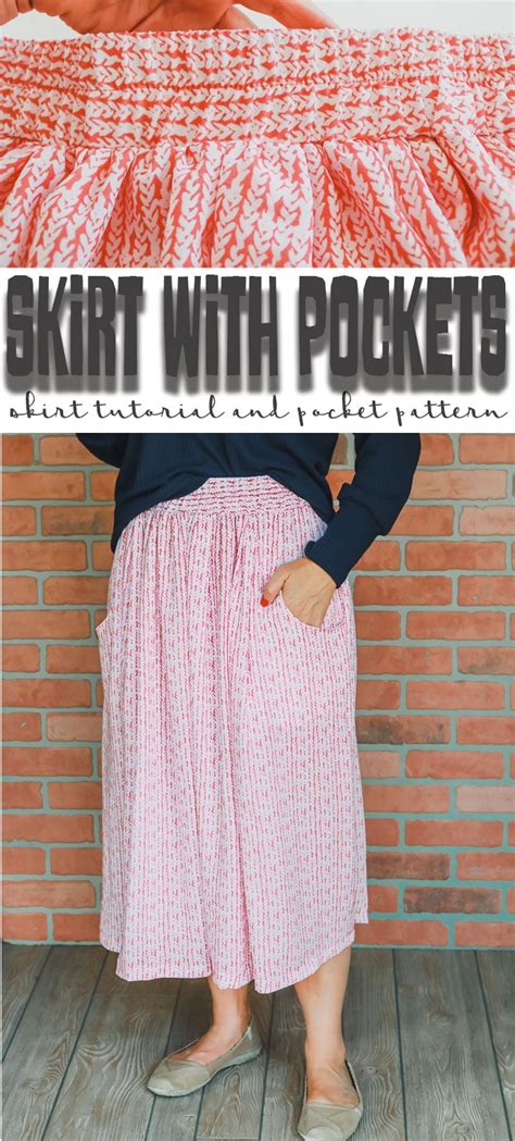 how to make a skirt with pockets sewing tutorial and pocket pattern