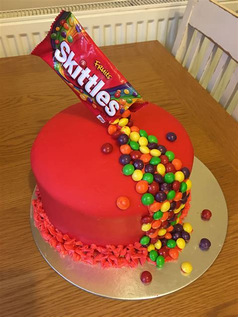 how to make a skittles cake